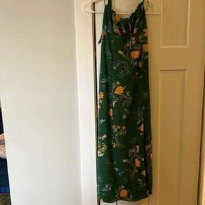 Urban Outfitters Green Floral Maxi Dress